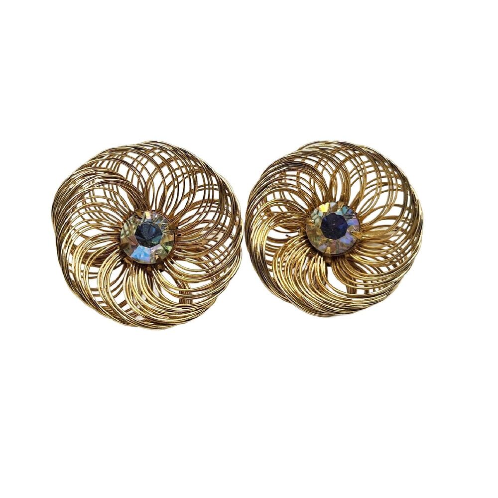 Vintage Sarah Coventry Bud N Bloom Clip On Earrings